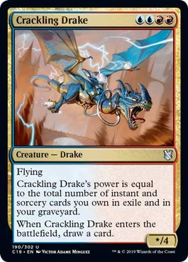 Magic: The Gathering - Crackling Drake - Commander 2019 MTG Card - Perfect for Commander Decks & Competitive Play
