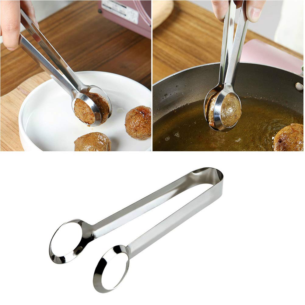 Stainless Steel Kitchen Tongs - 1pc Food Clip for Cooking, Baking, Buffet & Serving - Perfect for Grilling, Salad, BBQ, Bread & Pastry Handling