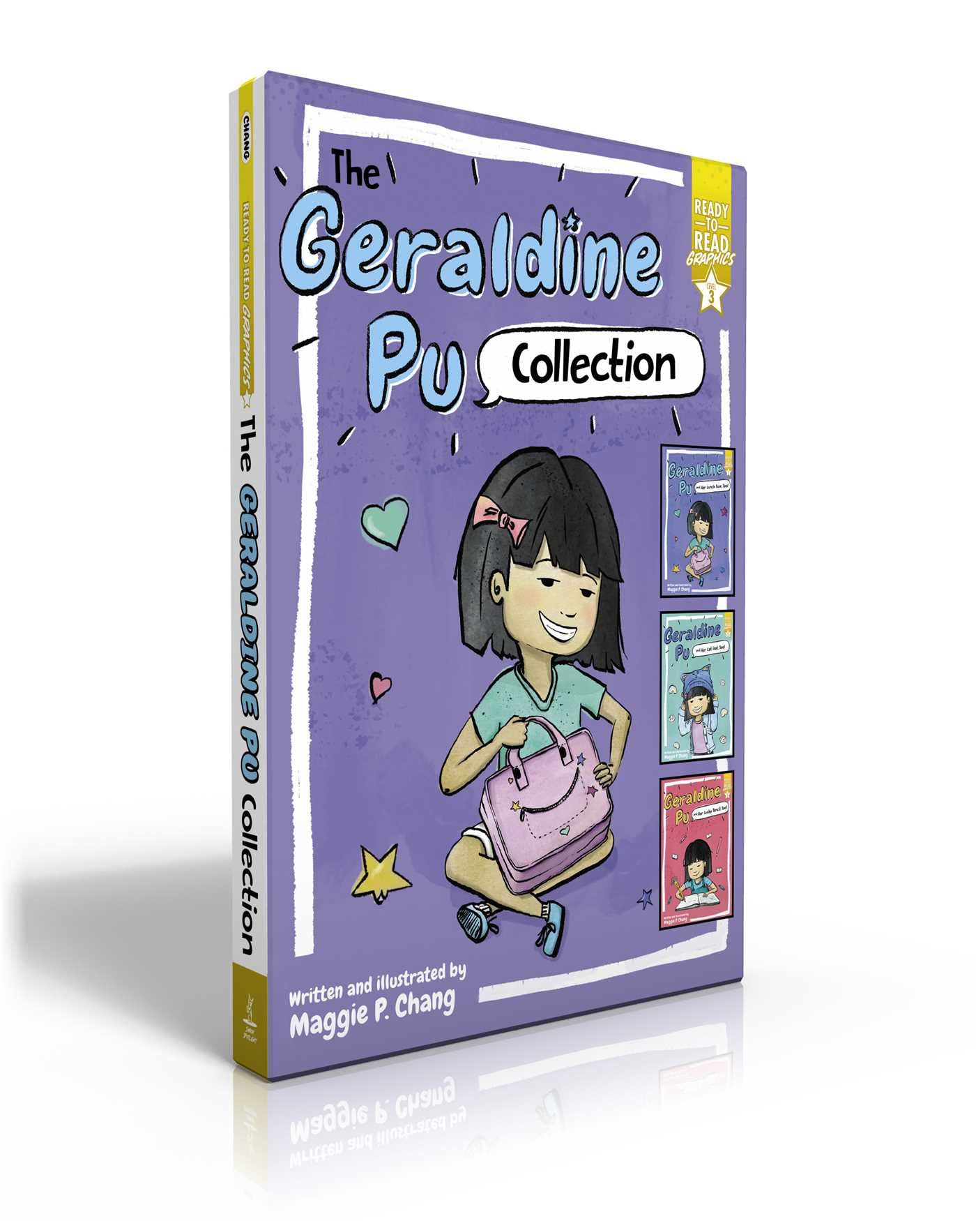 **Geraldine Pu Book Set - Geraldine Pu and Her Lunch Box, Geraldine Pu and Her Cat Hat, Geraldine Pu and Her Lucky Pencil - Kids' Bilingual Storybook Collection for Early Readers & ESL Learning**