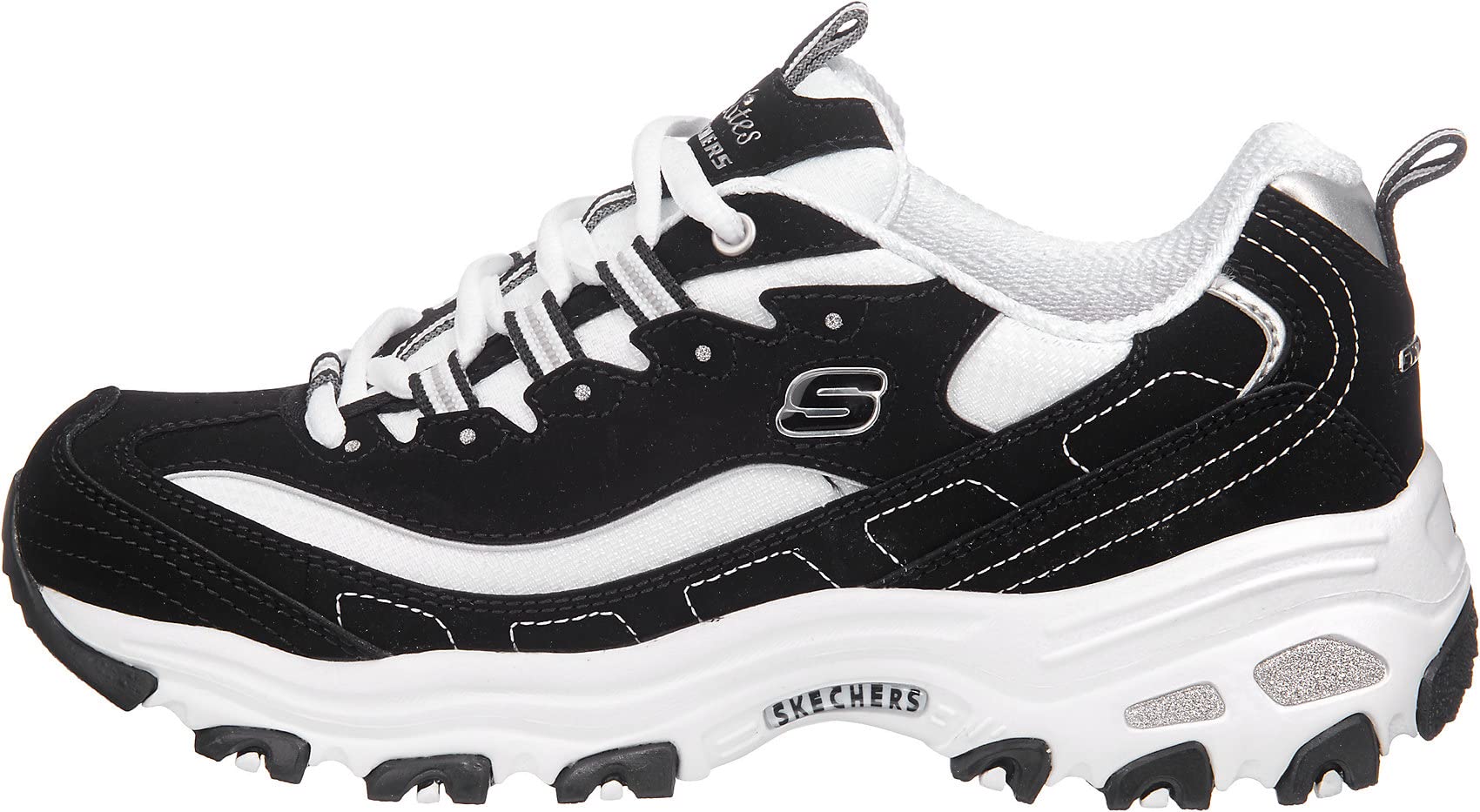 Skechers Women's D'Lites - Biggest Fan Memory Foam Sneakers | Lightweight Walking Shoes for Women | Perfect for Gym, Running & Casual Wear
