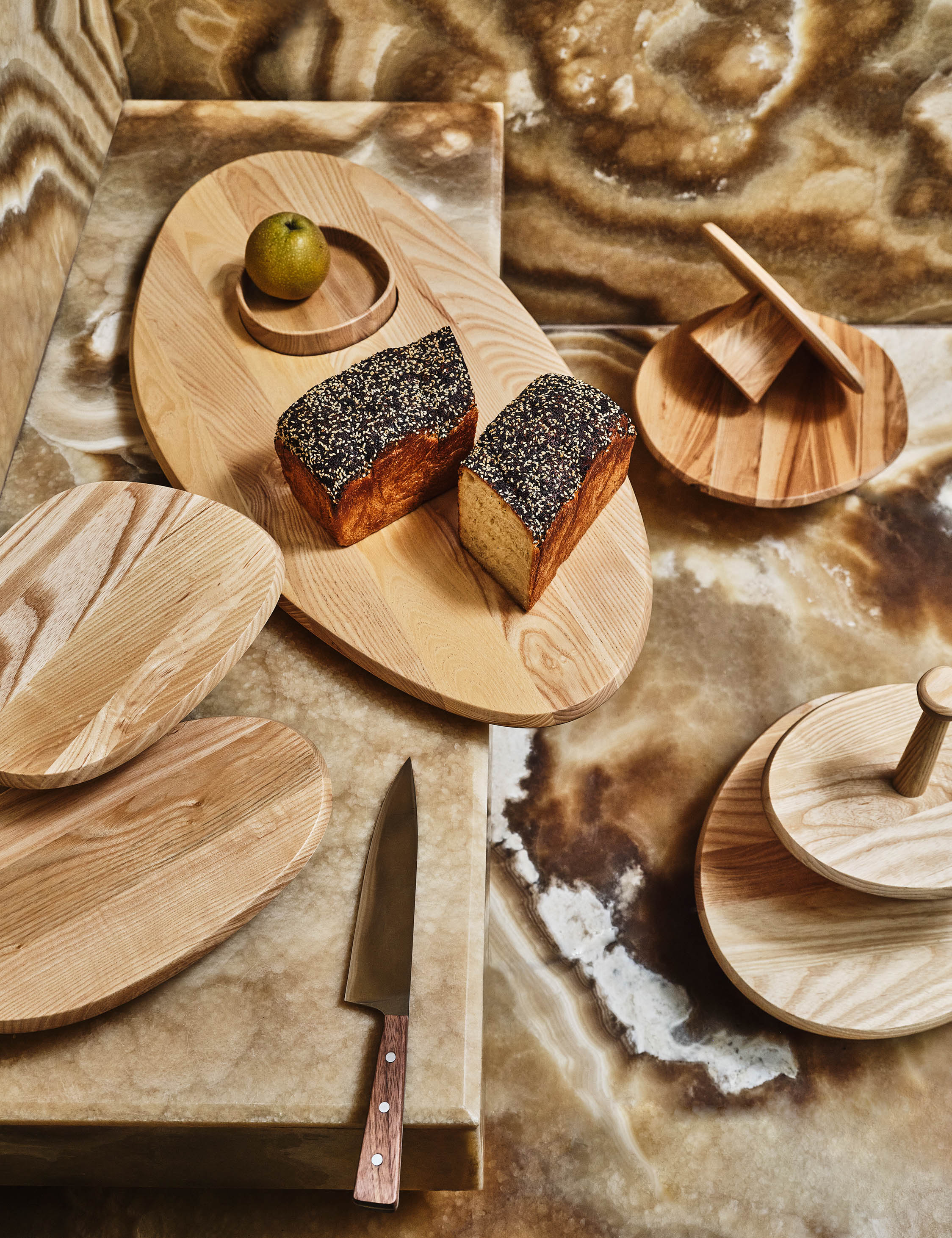Dune Ash Wood Serveware Collection by Kelly Wearstler x Serax - Elegant Serving Trays, Bowls & Platters for Dining, Entertaining & Home Decor