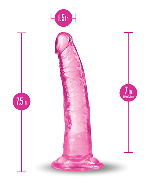 B Yours Plus Lust n' Thrust Realistic 7.5 Inch Pink Dildo - Adult Sex Toy for Solo Play & Couples Intimacy