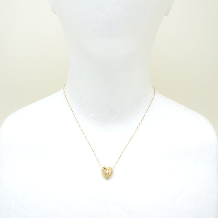 4℃ Heart Necklace 18K Yellow Gold with Diamond - Perfect for Valentine's Day Gifts, Anniversary Presents & Romantic Occasions