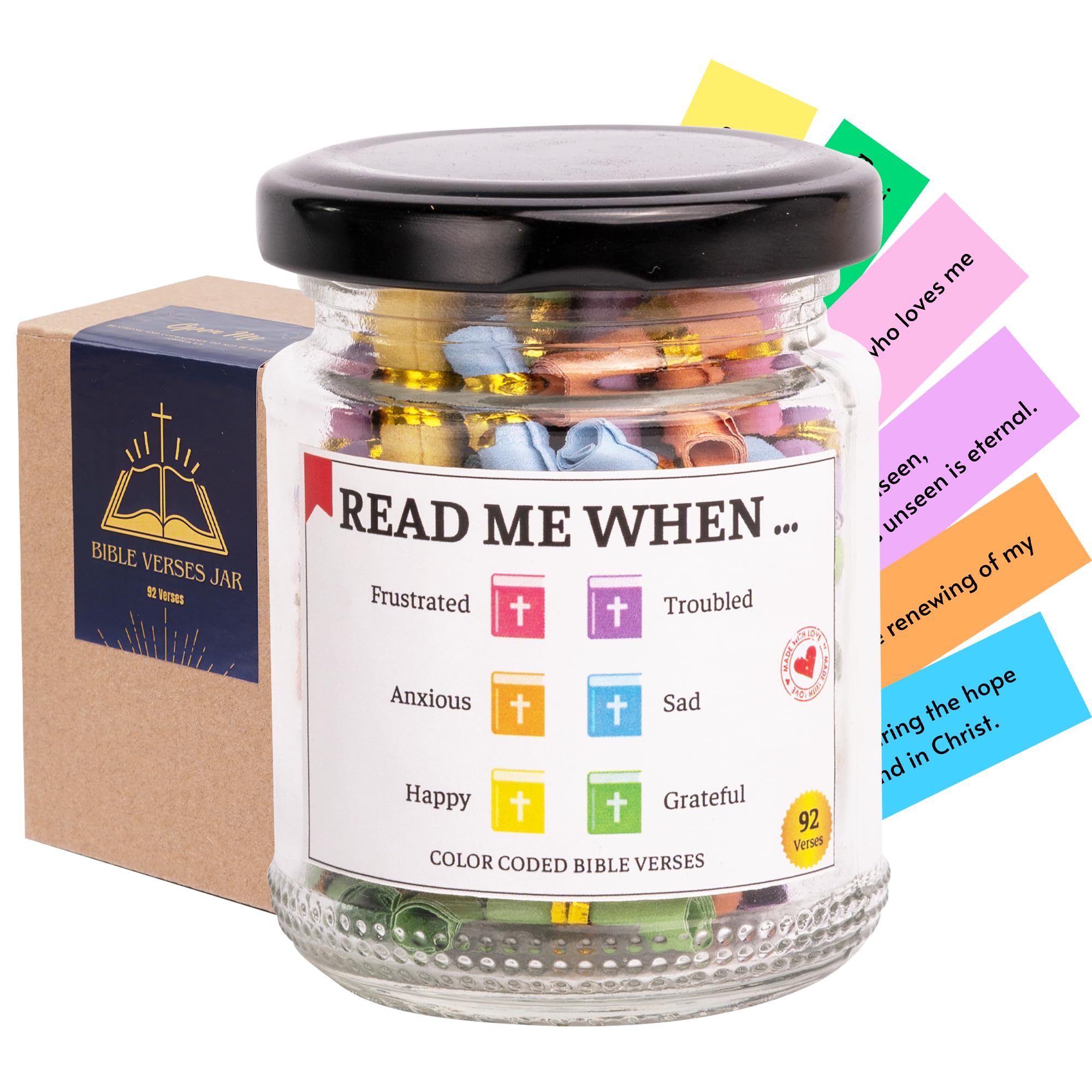 Personalized Christian Religious Gifts - Holy Bible Verses Jar for Mother's Day, Birthday - Thoughtful Present for Mom, Women, Wife, Sister, Nana, Aunt, Grandma & Best Friend from Daughter/Son-in-Law - Perfect for Daily Devotion, Prayer Time & Faith-Based Home Decor