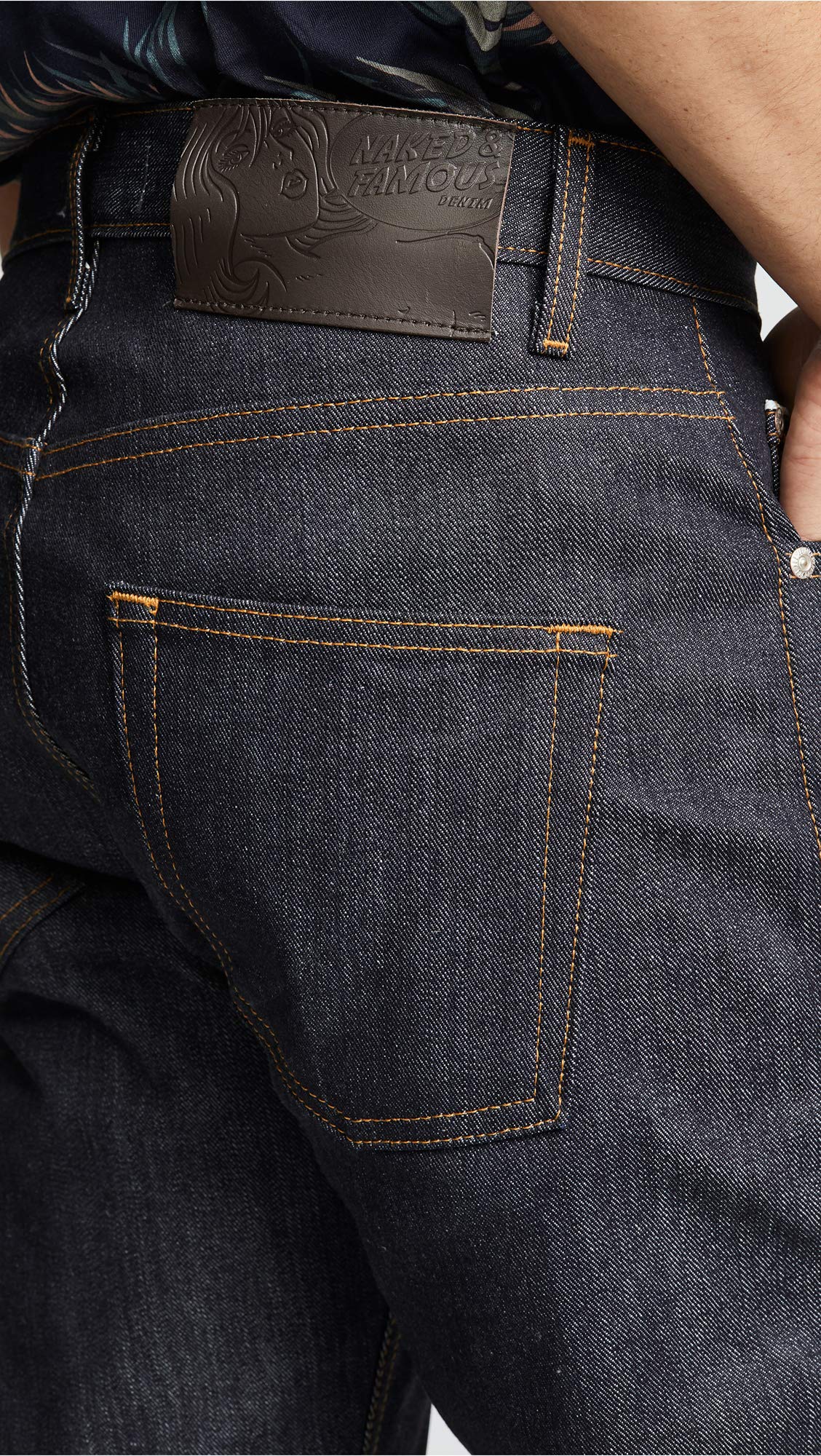 Naked & Famous Denim Men's Easy Guy Relaxed Fit Selvedge Jeans - Left Hand Twill Denim for Casual Wear & Street Style