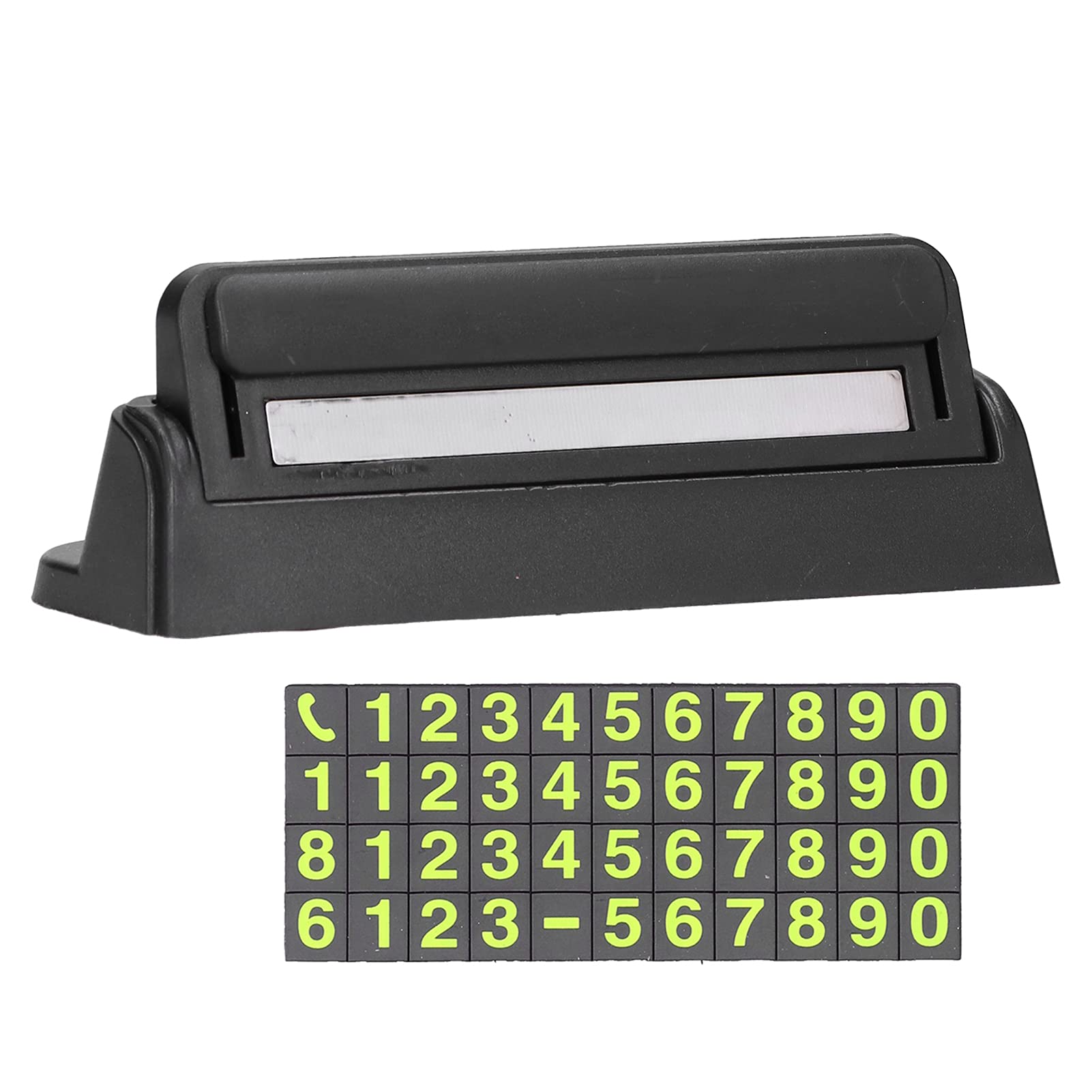 Luminous Temporary Parking Number Plate for Cars - Glow in The Dark Phone Number Sign, Auto Park Stop Accessories - Perfect for Driveways, Garages & Public Parking Lots