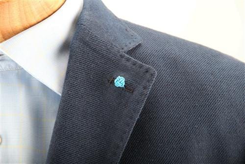 Elegant Crown Lapel Pin - Poona Pink & Bishop Blue - Perfect for Formal Events, Weddings, and Business Attire