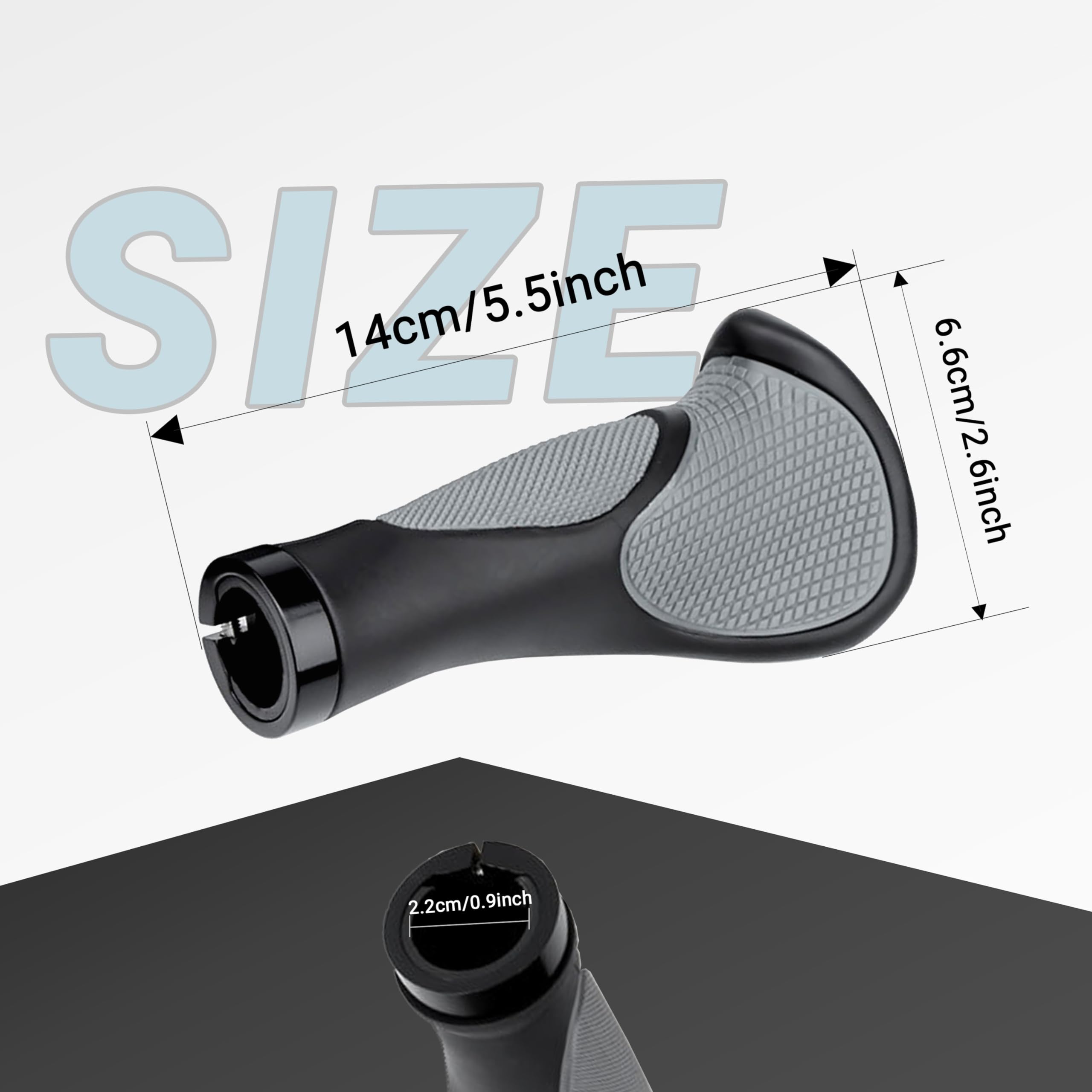 Himiway Ergonomic Lock-On Bike Handlebar Grips - Non-Slip Rubber Bicycle Handle Grip for E-Bike, Scooter & Foldable Bicycle - Perfect for Commuting, Mountain Biking & Urban Riding