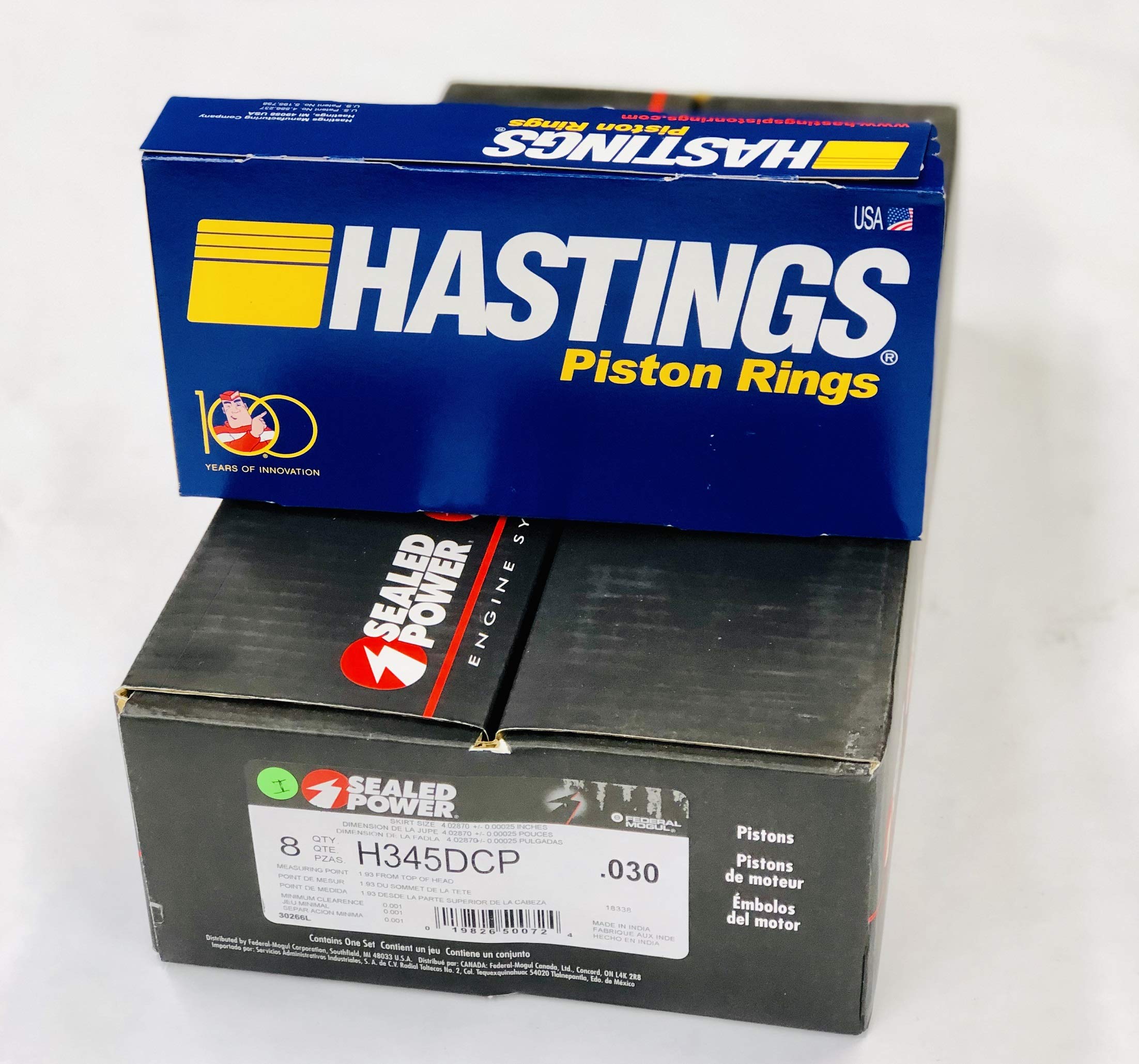 High Performance Flat Top Pistons & Moly Rings +.030