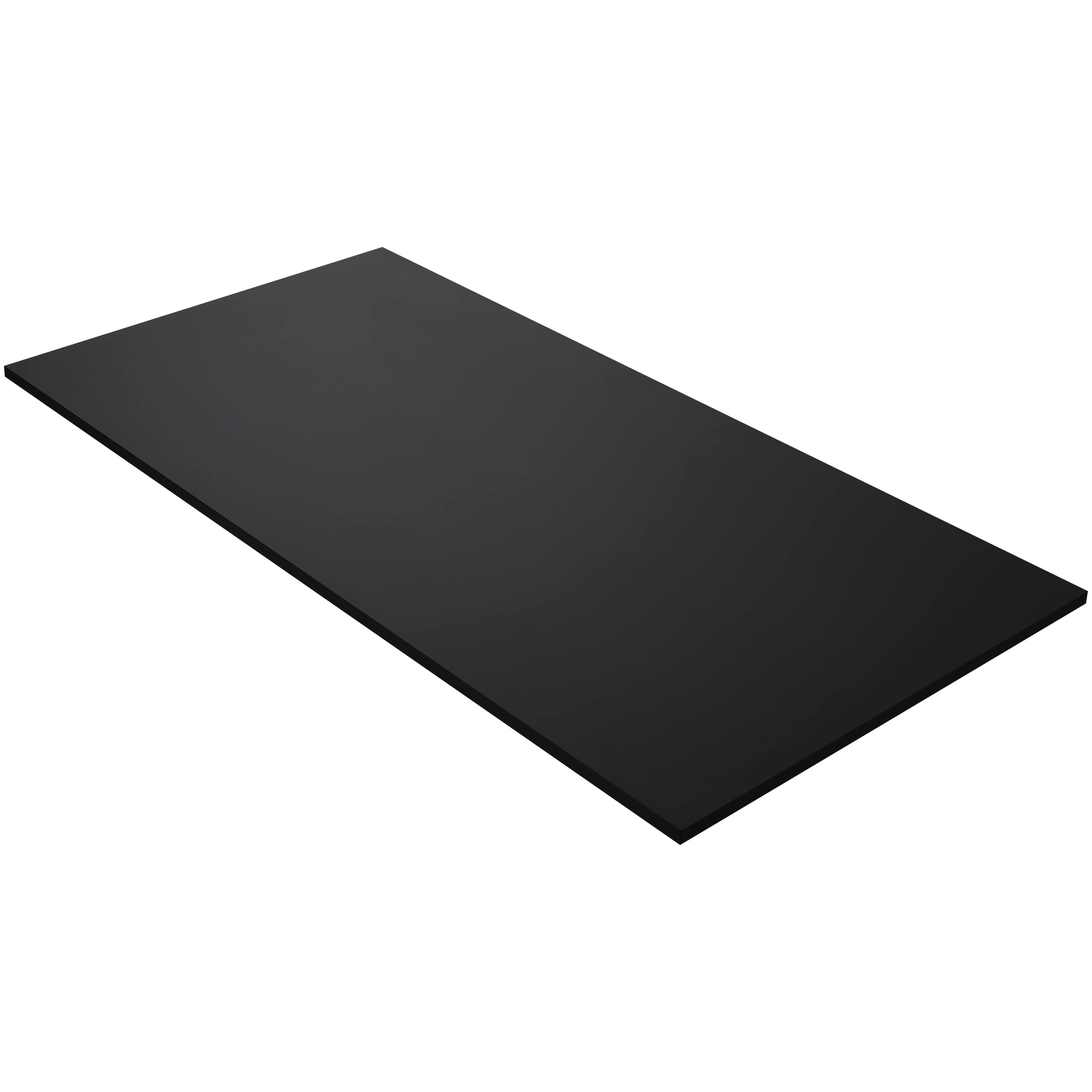 Universal Black Wood Table Top - Solid One-Piece Reversible Melamine Desktop for Home Office, Double Desks, Laundry Folding & L-Shaped Workstations (27.5
