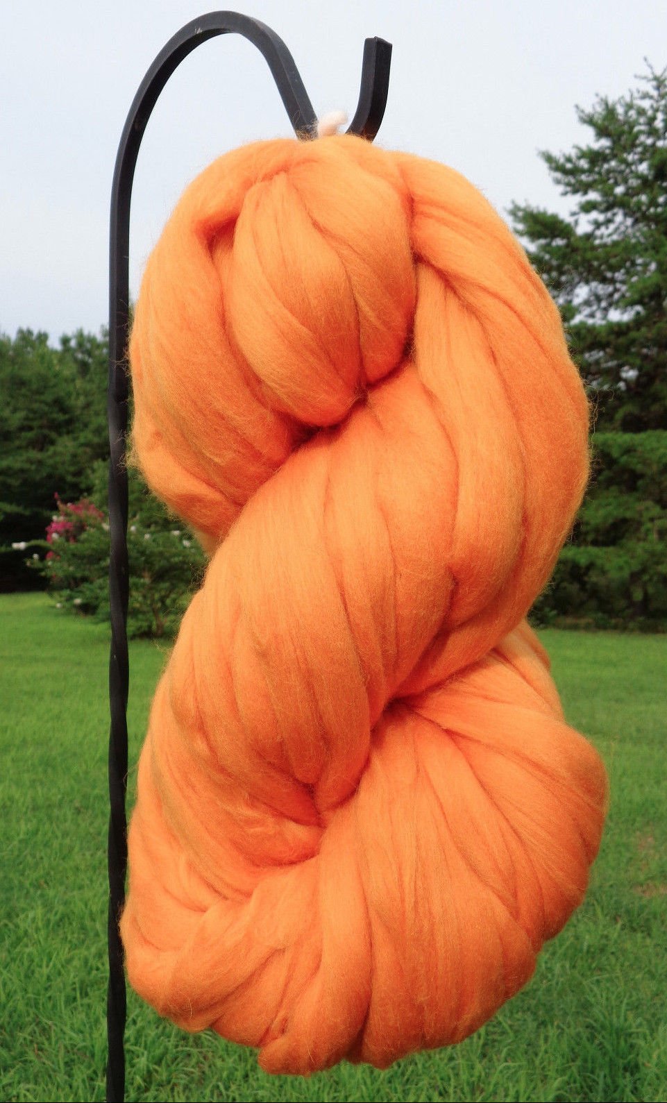Super Soft 100% Australian Merino Wool Roving - 23 Microns Clementine Orange Fiber for Spinning & Needle Felting | 4 lb Crafting Supplies | Perfect for Yarn Making, Knitting & DIY Wool Projects