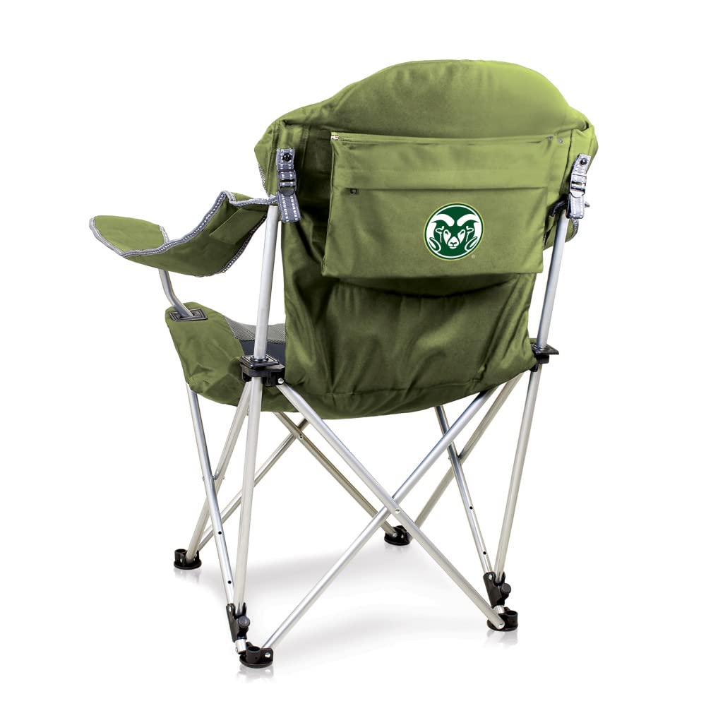 PICNIC TIME NCAA Arkansas Razorbacks Reclining Camping Chair - Portable Folding Beach Chair for Adults with Carry Bag - Perfect for Tailgating, Camping, and Outdoor Events