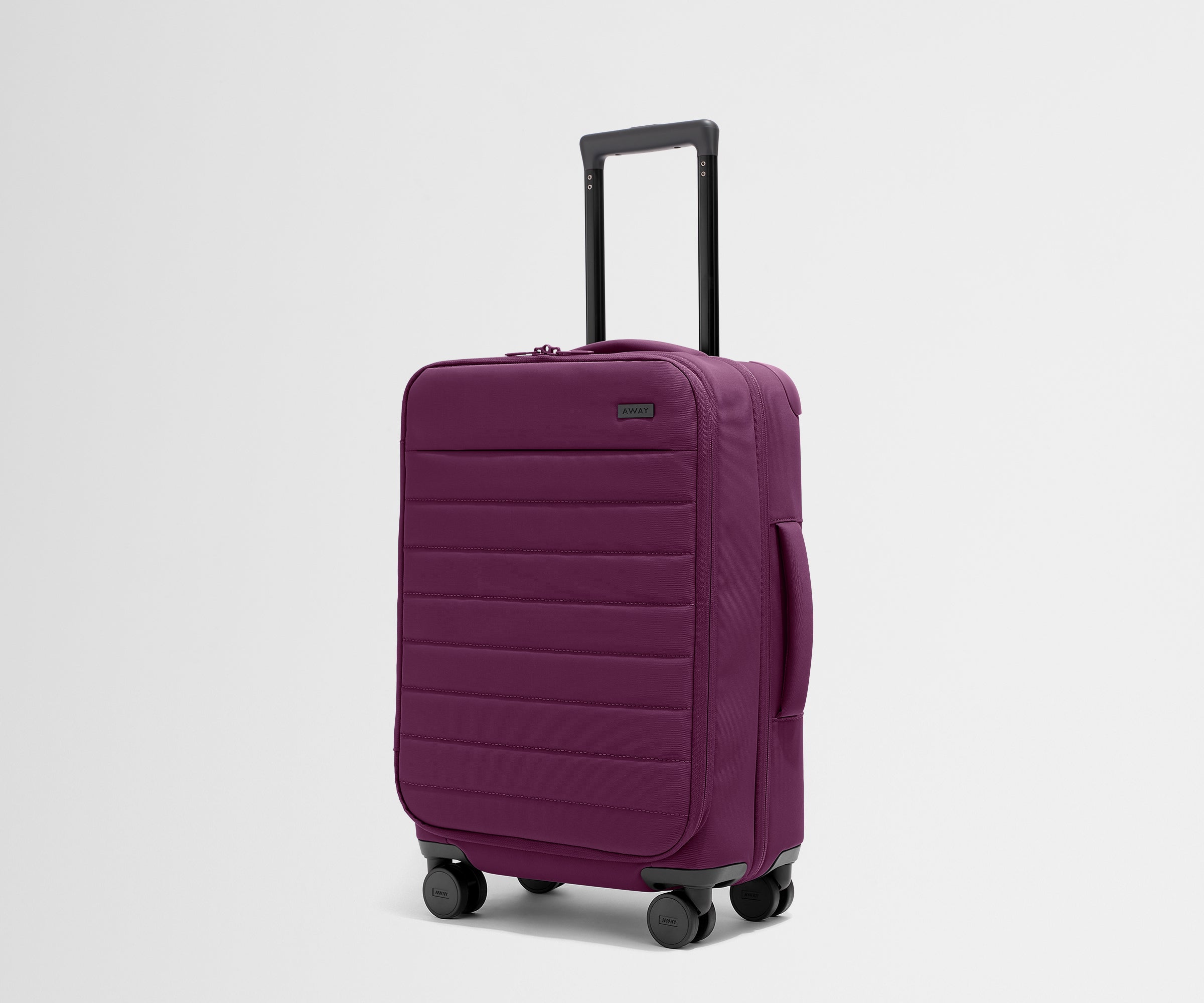 Plum Purple Softside Carry On Luggage - Lightweight & Durable Travel Suitcase for Airplane Cabin, Business Trips & Weekend Getaways