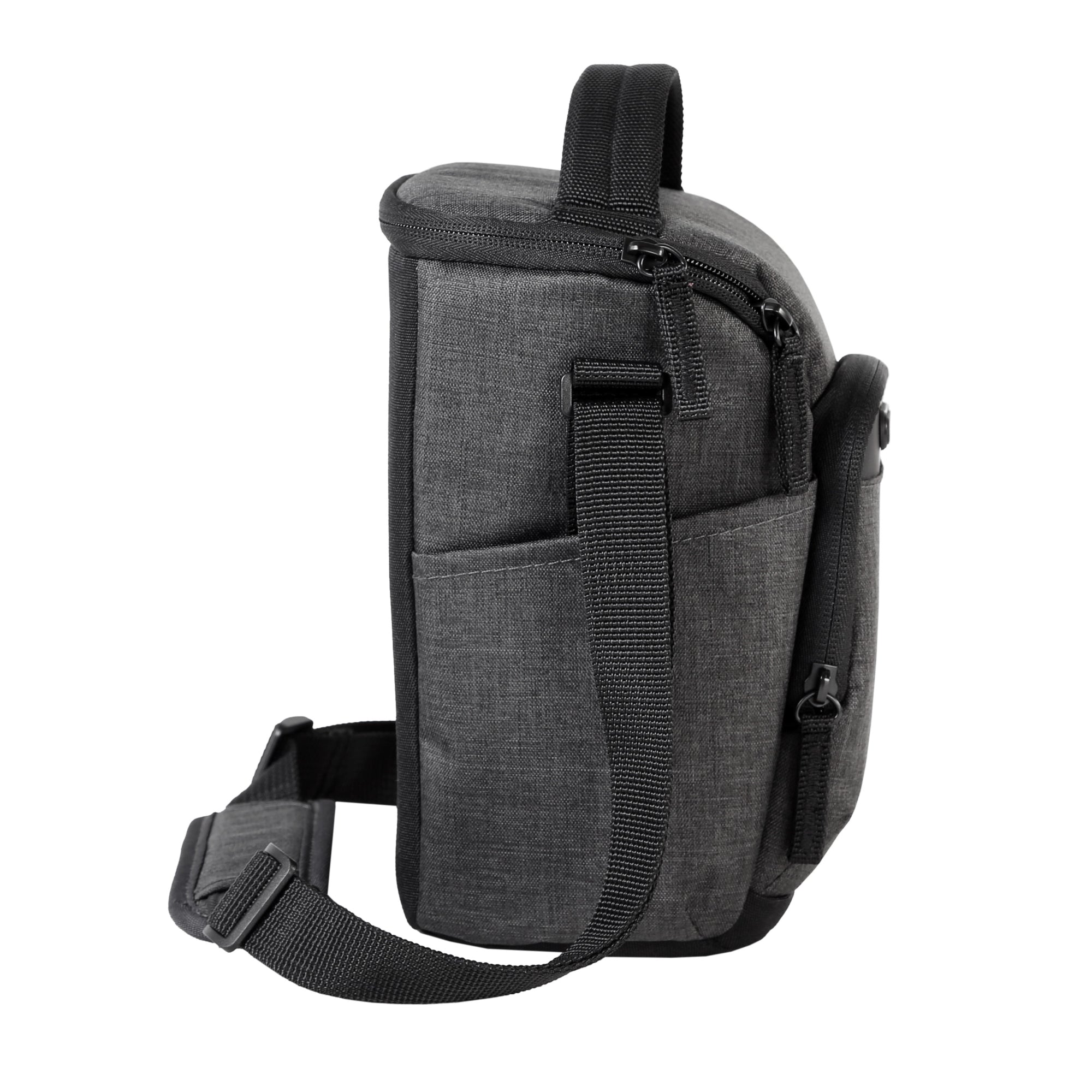 Vesta Aspire 15Z Gray Camera Bag with Zoom Lens Pouch - Waterproof DSLR Camera Case for Travel, Hiking & Photography Accessories Storage