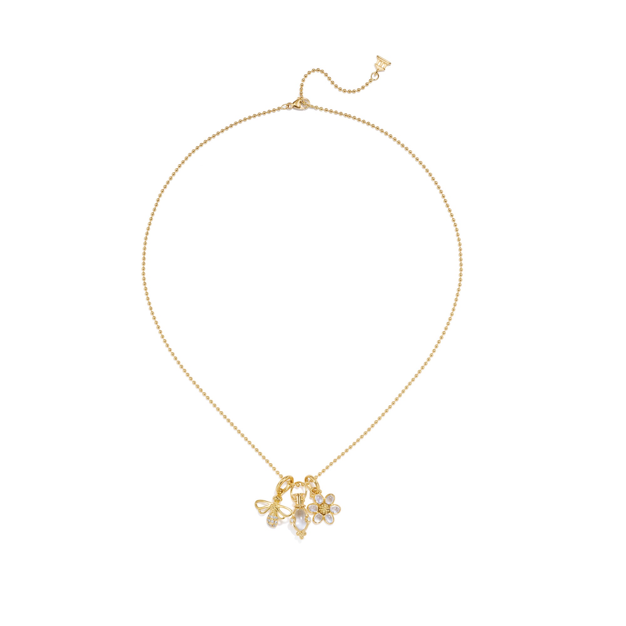 Temple St. Clair Primavera Charm Necklace - 18K Gold Plated Pendant with Gemstones, Elegant Jewelry Gift for Women | Perfect for Weddings, Anniversaries & Special Occasions
