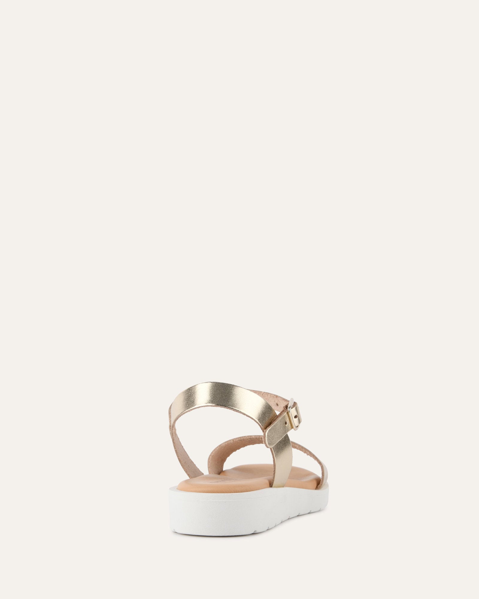 ROBIN Women's Flat Sandals - Genuine Gold Leather Comfortable Slides for Summer, Beach, and Casual Outfits