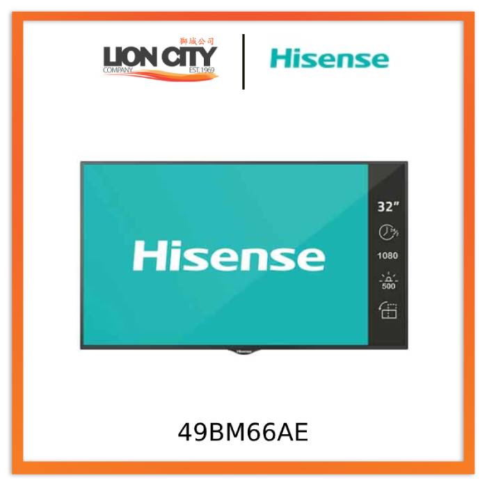 Hisense 49BM66AE 49-Inch 4K UHD Digital Signage Display - Commercial Grade Smart TV for Retail Stores, Restaurants & Business Advertising