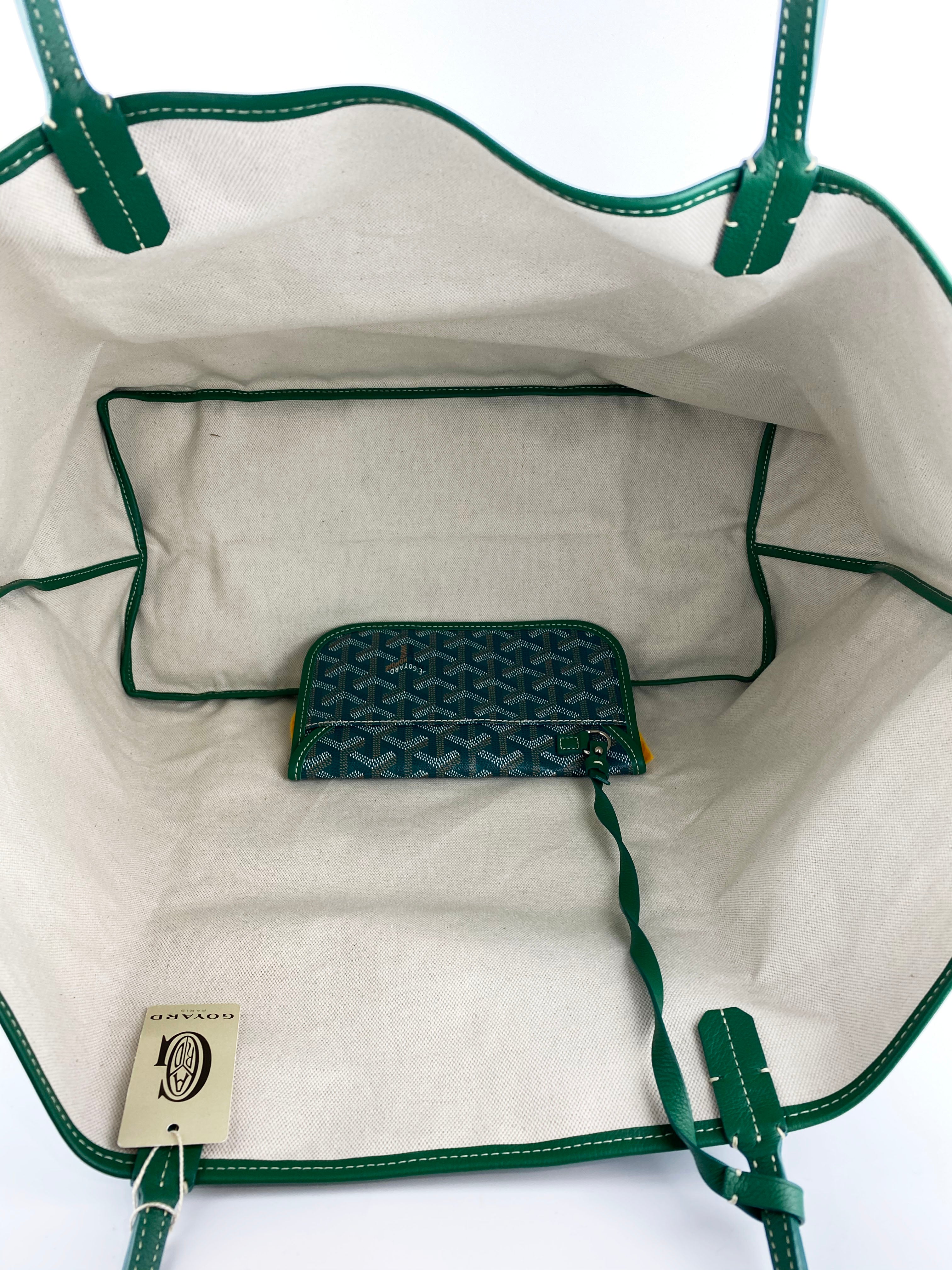 Luxury Goyard Green St. Louis Tote Bag - Premium Designer Handbag for Women - Fashionable & Durable Shopping Tote - Perfect for Work, Travel & Everyday Use