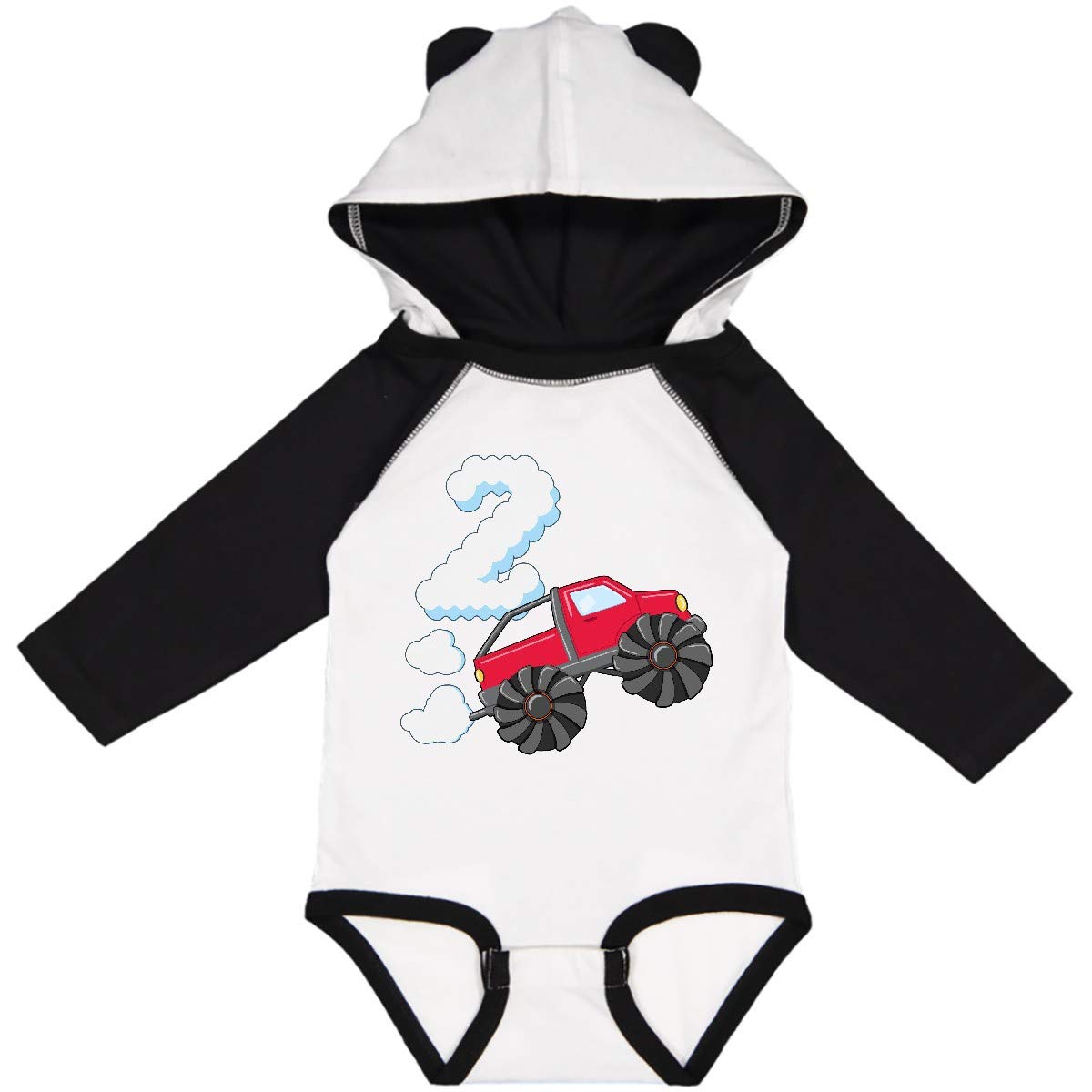 2nd Birthday Monster Truck Fun Long Sleeve Baby Bodysuit - Soft Cotton Creeper for Boys & Girls - Perfect for Birthday Parties & Playtime