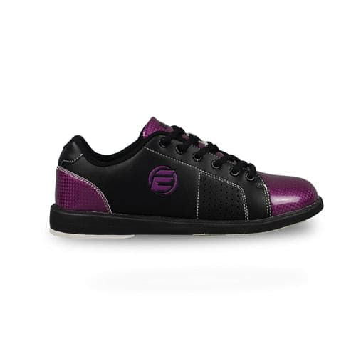 ELITE Women's Classic Purple and Black Bowling Shoes - Lightweight Comfort for League Play & Casual Bowling