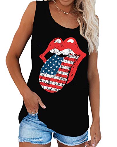 American Flag Lip Sleeveless