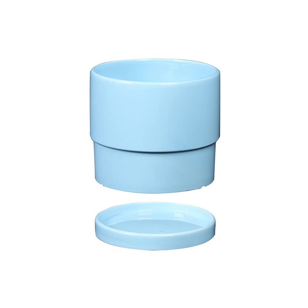 Juudoiie Ceramic Flower Pot - Modern Nordic Style Indoor/Outdoor Planters with Drainage Tray for Home, Office, Balcony & Garden Decor - Perfect for Succulents, Herbs & Houseplants