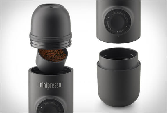 Wacaco MiniPresso GR Portable Espresso Maker for Coffee Grounds - Perfect for Travel, Camping & Office Use