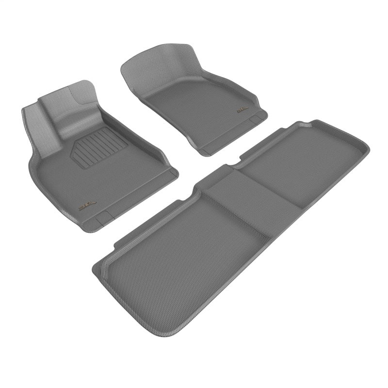 3D Maxpider Kagu Floor Mats for 2022-2023 Lucid Air - Premium All-Weather Protection (Gray, R1/R2) - Perfect for Daily Commutes & Road Trips