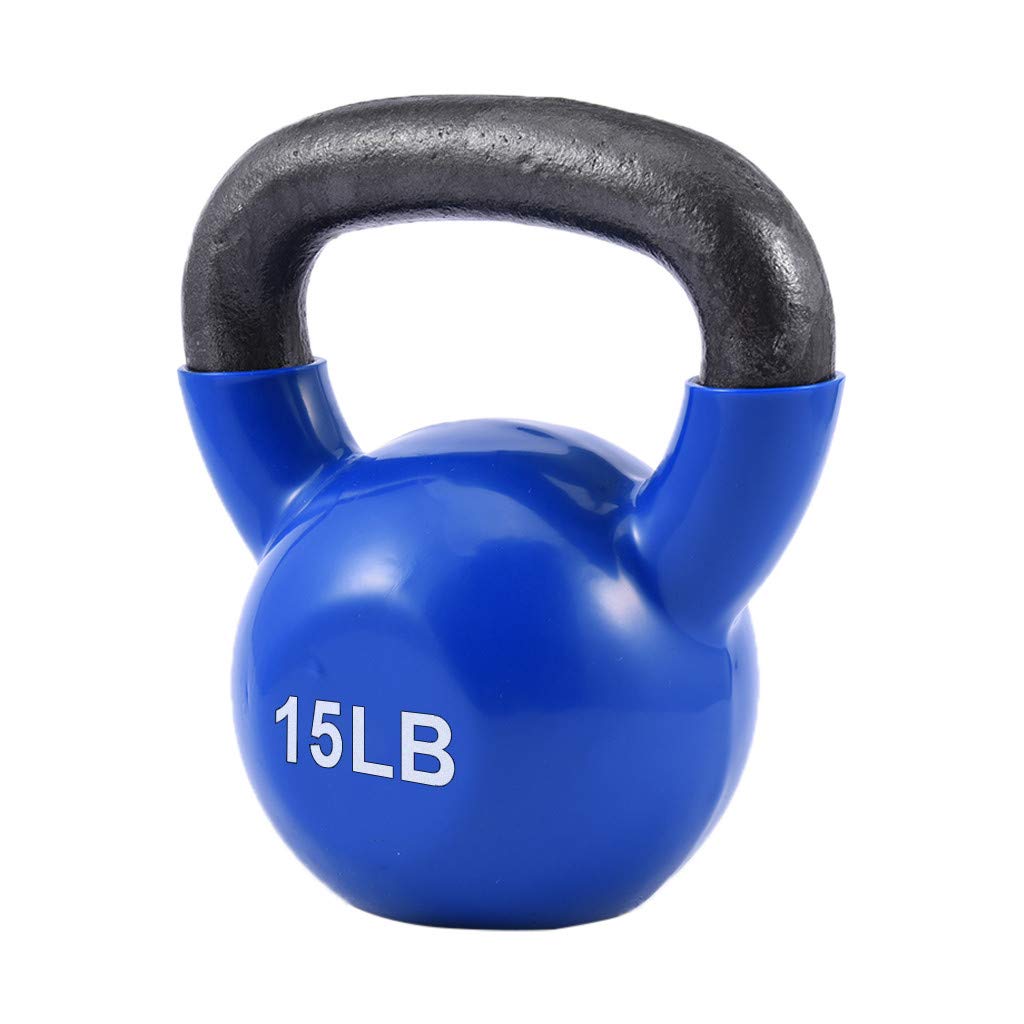 Vinyl Coated Solid Iron Kettlebells - Weight Training & Exercise Equipment for Home Gym, CrossFit, and Strength Workouts (Black, 183 lbs)