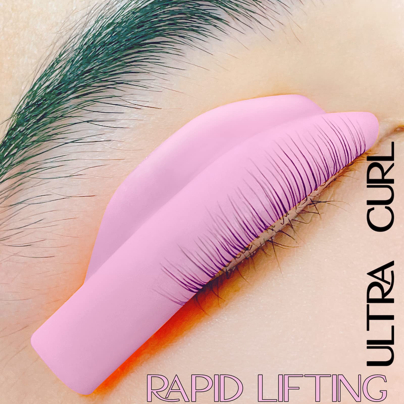 Premium Lash Lift Rods & Eyelash Perm Pads - 6 Sizes for All Eye Shapes, Mega L Curl Lamination Shield (Pink) - 100 Uses for Salon & Home Lash Treatments - Perfect for Professional Stylists & DIY Beauty Enthusiasts