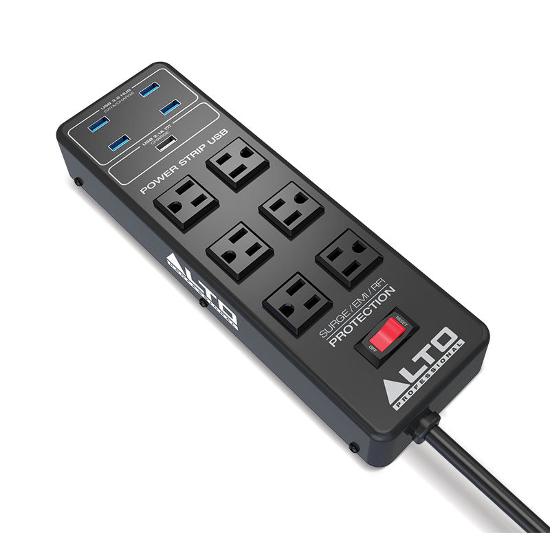 Alto Professional Grade Power Strip - 6 Outlet Surge Protector with 10ft Cord, Heavy Duty for Home & Office - Perfect for Computers, TVs, and Electronics
