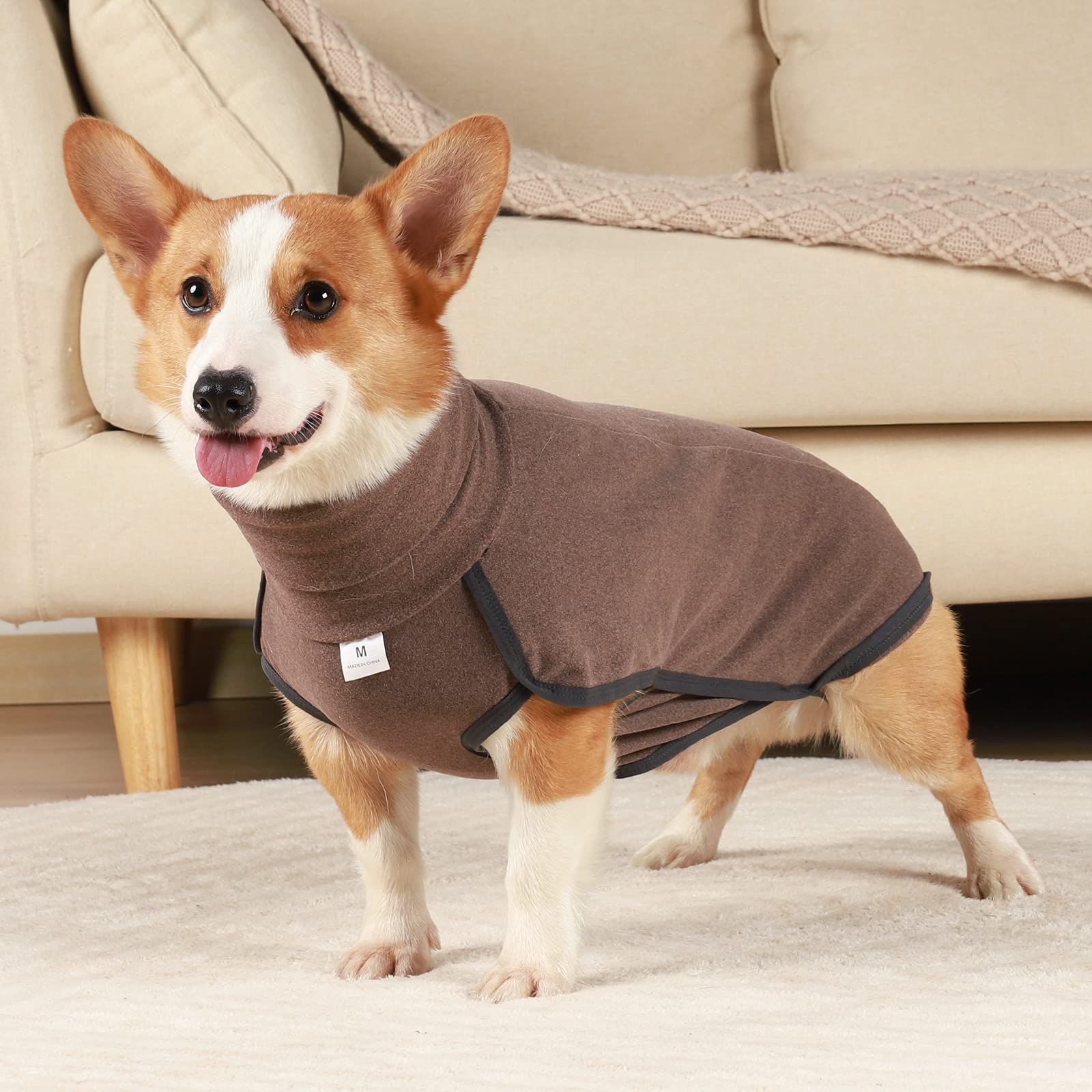 XXL Brown Dog Sweater for Cold Weather - Indoor & Outdoor Use
