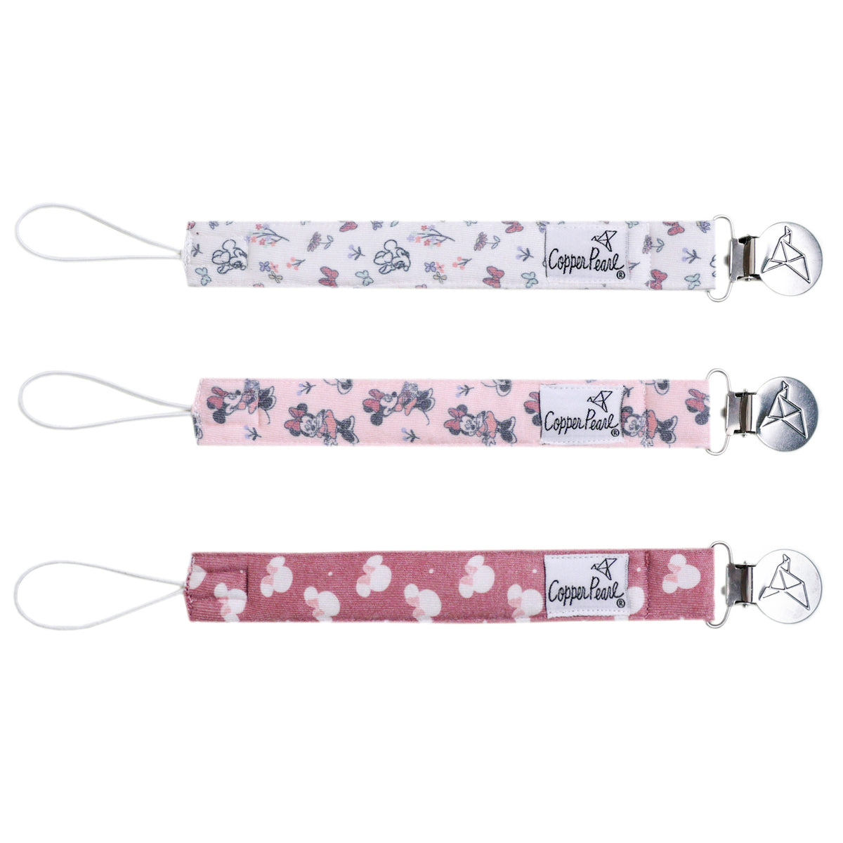 Copper Pearl Pacifier Clip Set - Stylish and Secure Baby Pacifier Holder for Strollers, Car Seats & Diaper Bags - Perfect for On-the-Go Parents