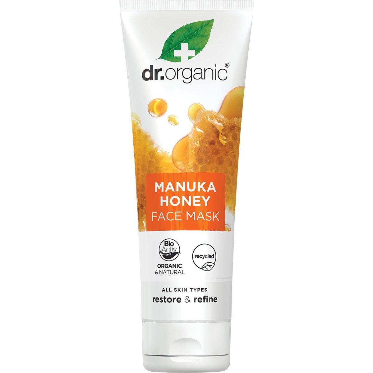 Dr Organic Face Mask with Organic Manuka Honey - Hydrating & Nourishing for Glowing Skin - Perfect for Daily Skincare & Spa Nights
