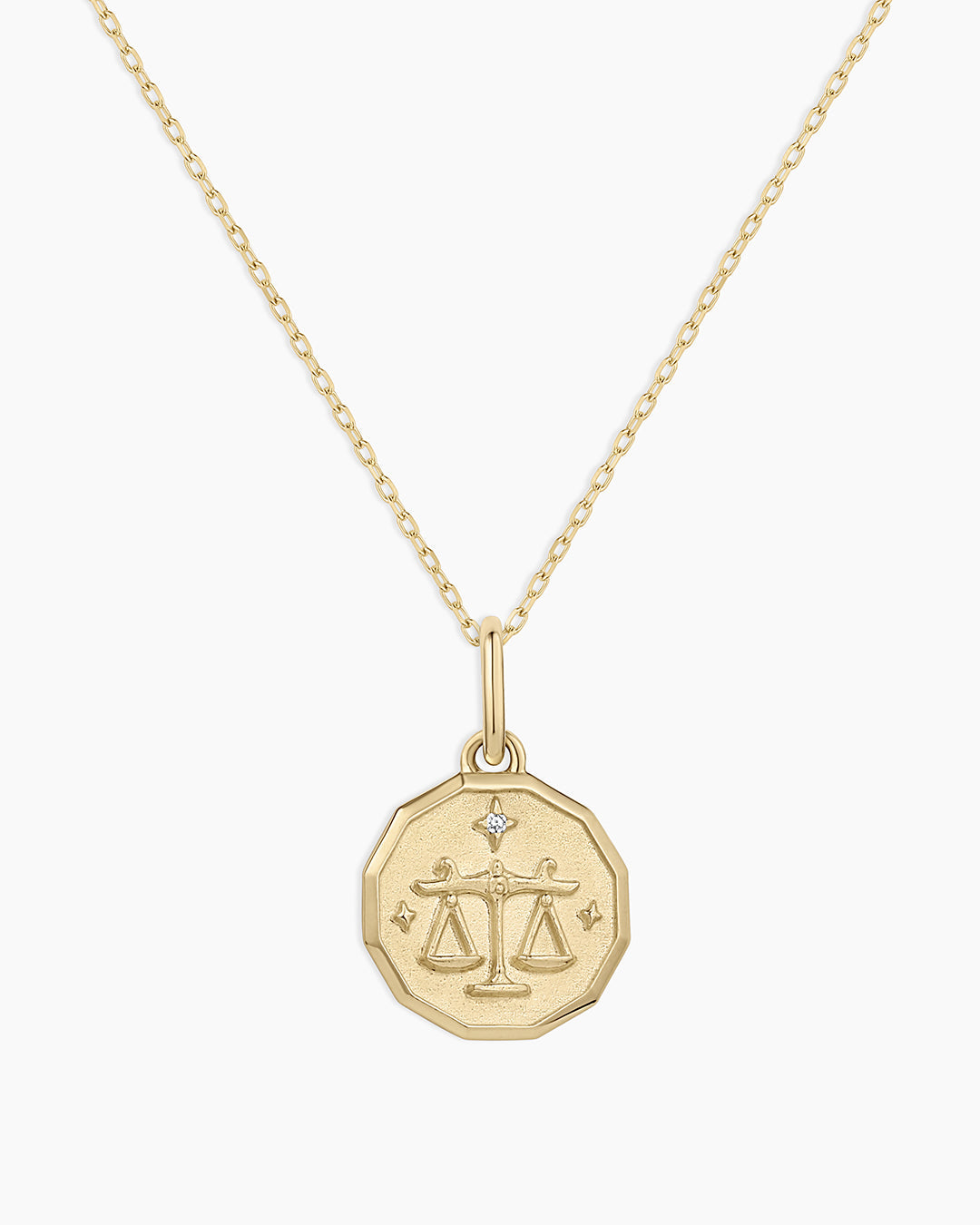 12 Zodiac Diamond Coin Charm Necklace - Elegant Gold Pendant for Women - Perfect for Birthdays, Anniversaries & Gifts