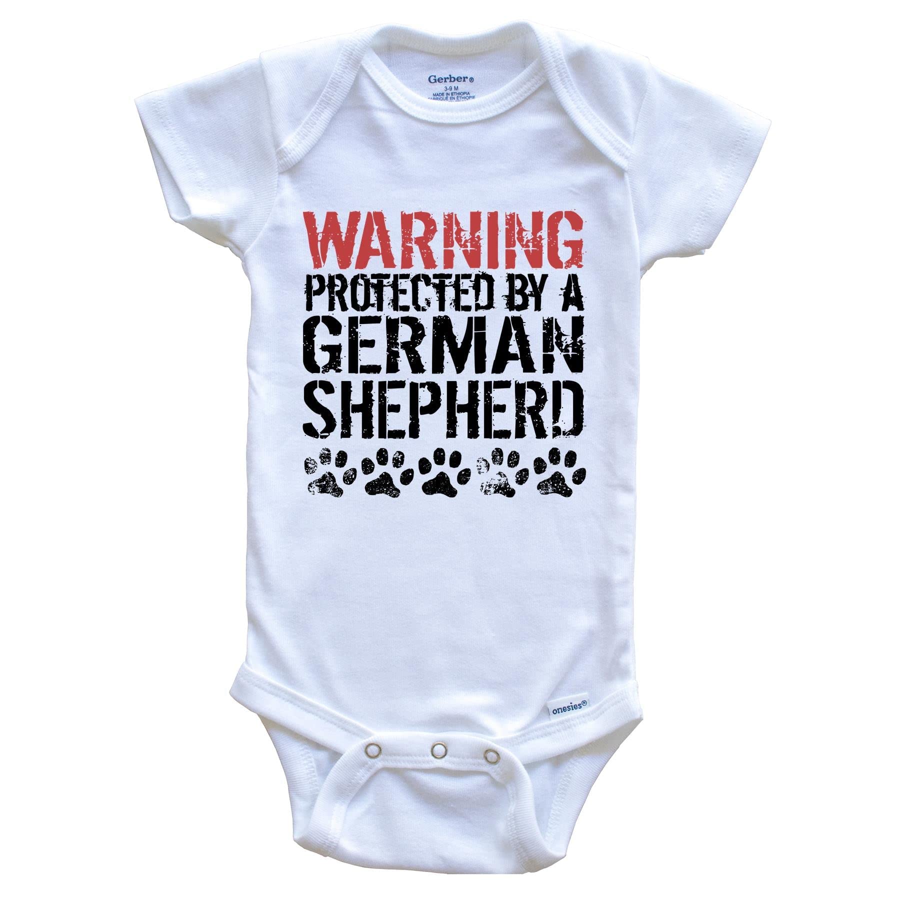 Funny German Shepherd Dog One Piece Baby Bodysuit - Cute Puppy Design Infant Bodysuit for Boys & Girls | Perfect for Playtime, Photo Shoots & Dog Lover Gifts