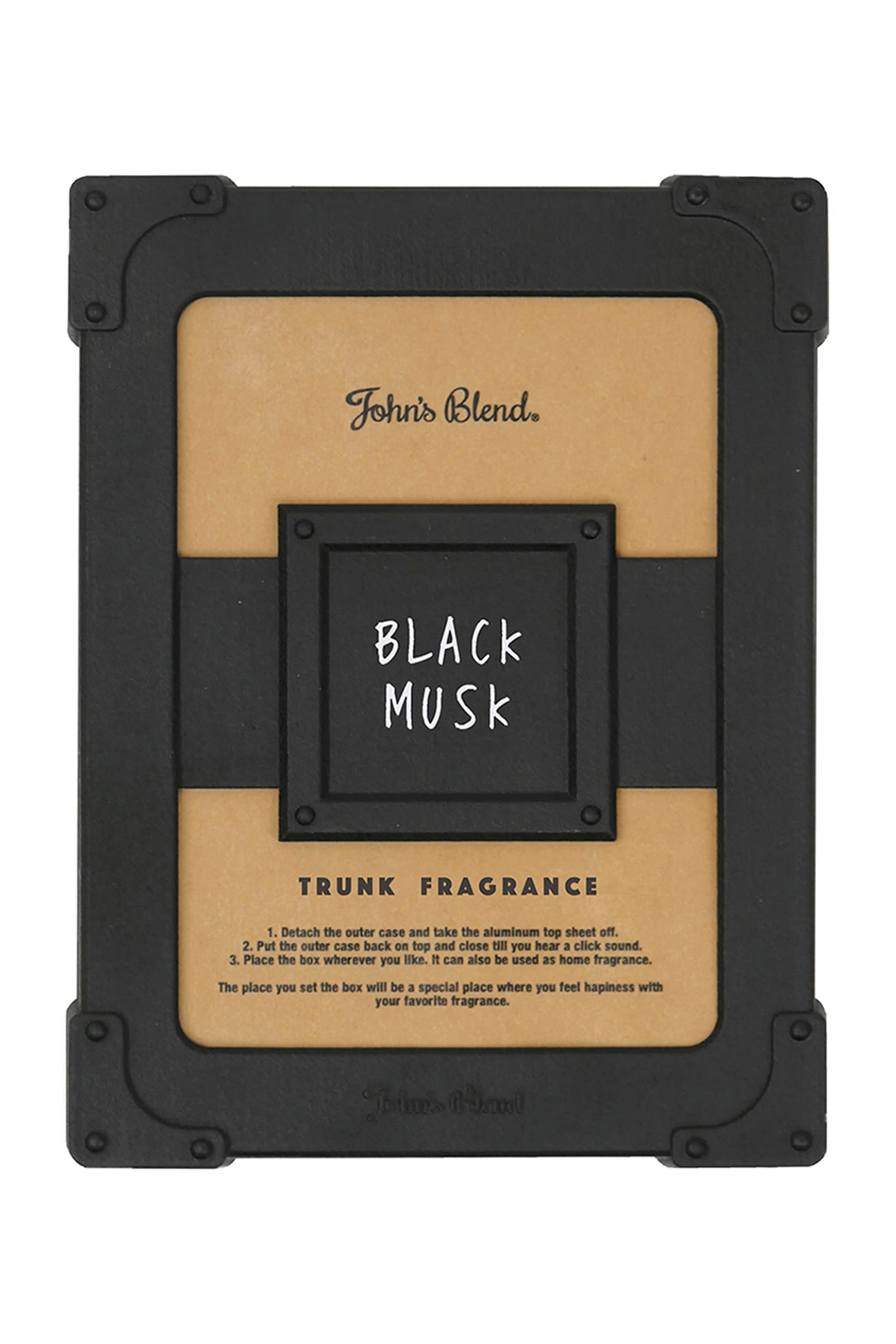 Premium Black Musk Air Freshener - John's Blend Trunk Fragrance Stand (175g) | Long-Lasting Car & Home Odor Eliminator | Ideal for Vehicles, Closets & Small Spaces