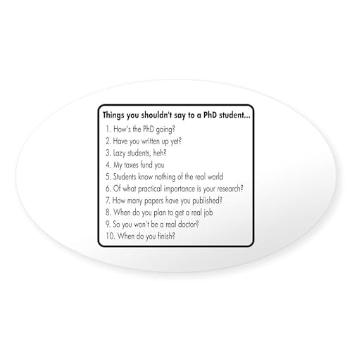 Clear - Don't Ask a Phd Oval Sticker