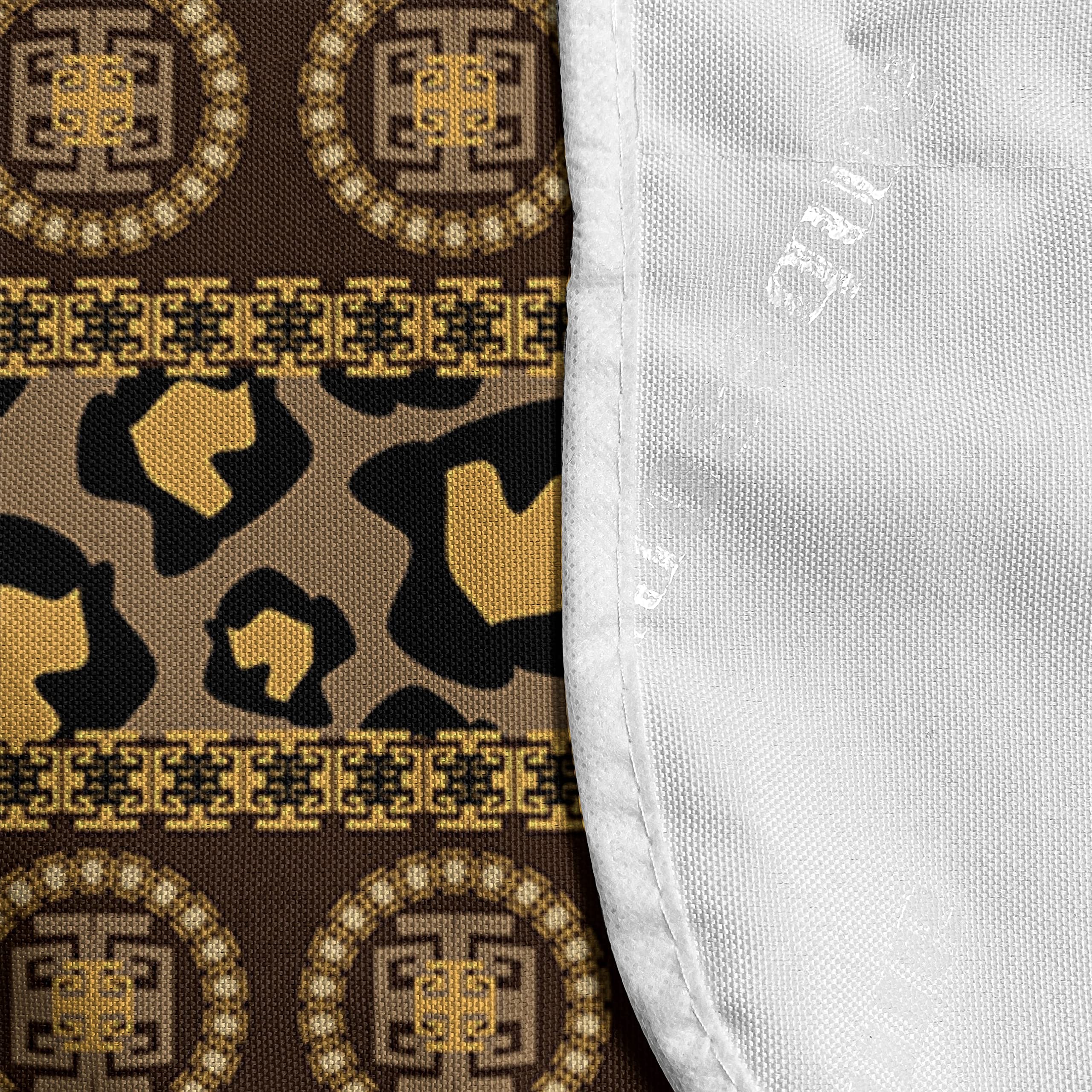 Ambesonne African Microwave Oven Cover - Traditional Striped Leopard Print Design, Waterproof Kitchen Organizer with Pockets, 36