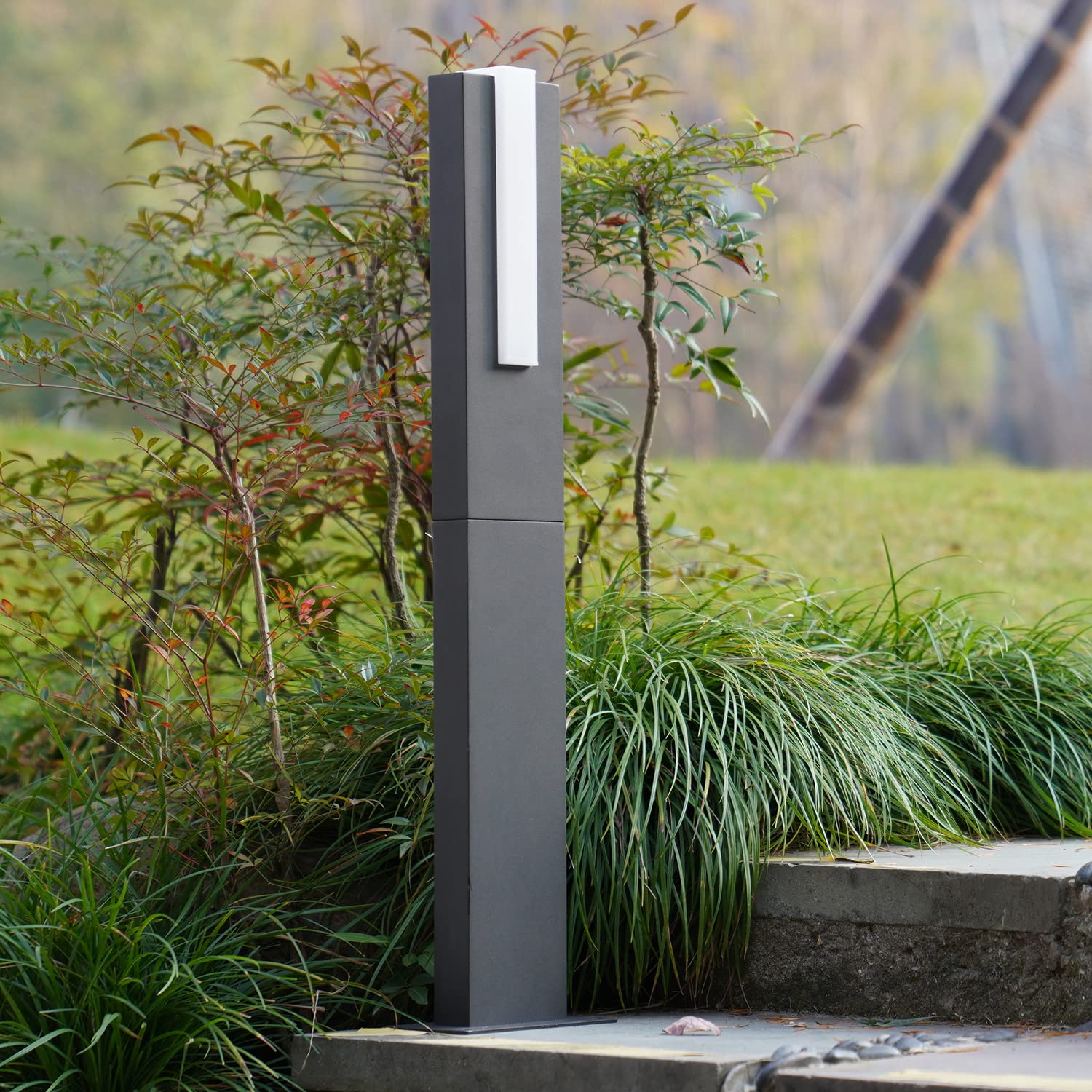 Outdoor LED Landscape Path Lights - IP65 Waterproof Driveway Bollard Lighting for Garden, Lawn & Courtyard Decoration - 3000K Warm White, 25.6 Inch - Perfect for Walkways, Driveways, Patios & Landscape Lighting