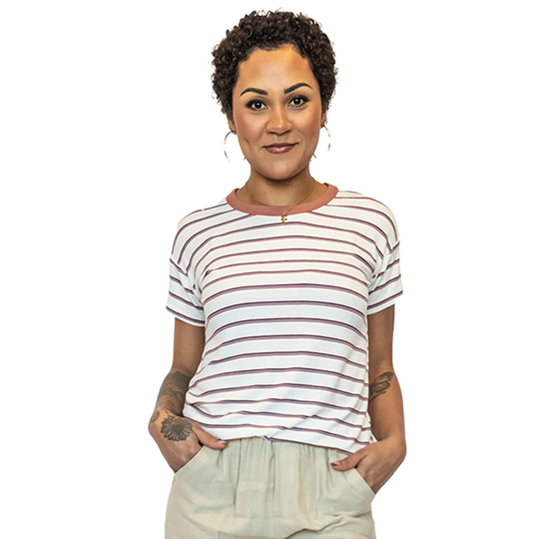 Stylish Striped Knit Top for Women - Trendy Casual & Layering Essential - Perfect for Office, Outings & Everyday Wear