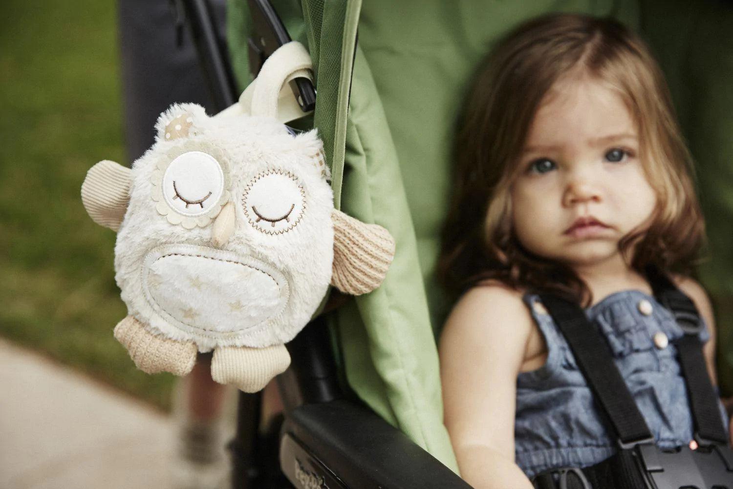 Cloud B Nighty Night Owl On the Go™ - Portable Night Light for Kids Travel, Baby Sleep Soother with Soft Glow & Gentle Lullabies - Perfect for Bedtime, Nursery, Strollers & Road Trips