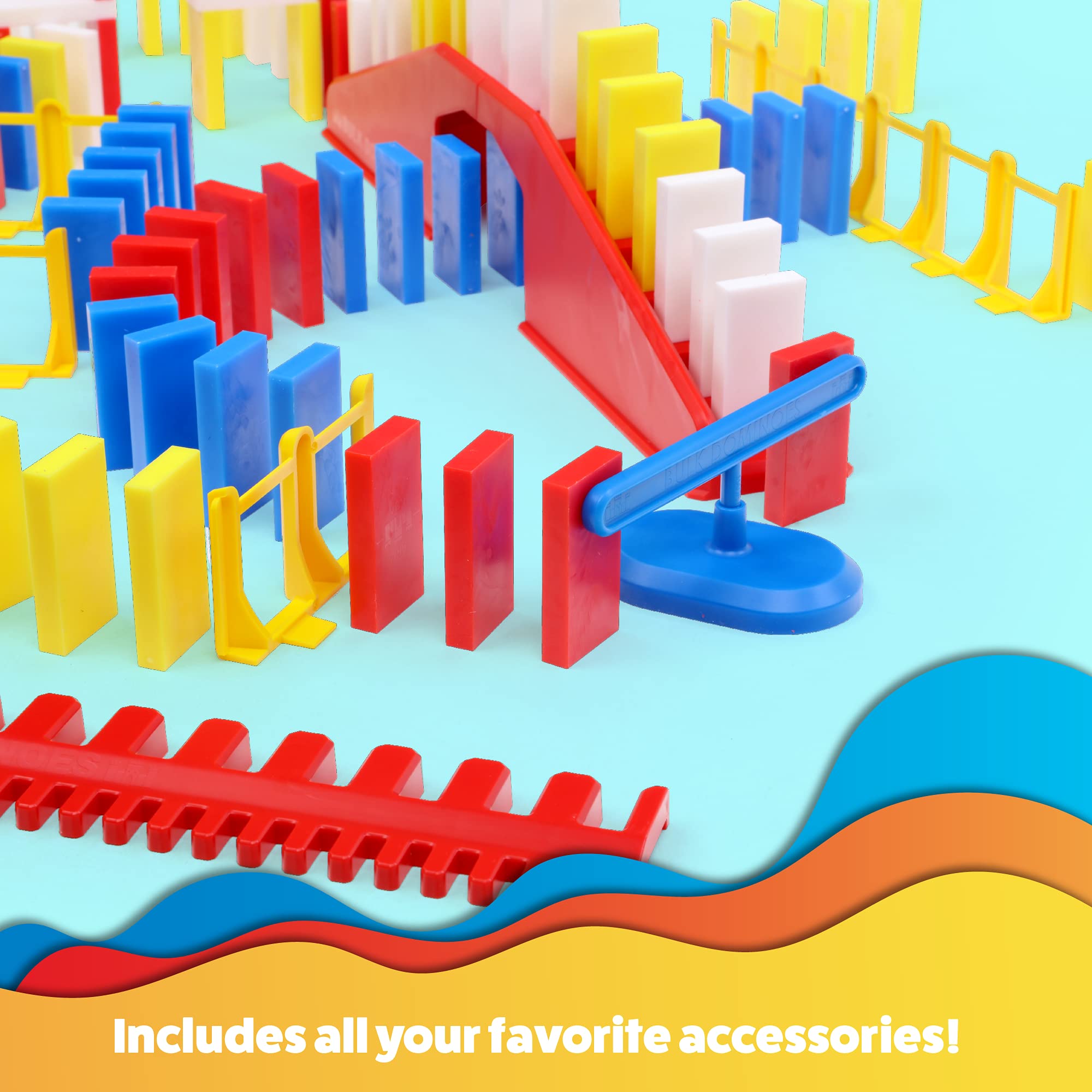 Bulk Dominoes Pro-Domino Kit | 300-Piece STEM Learning Toys, Family Board Games for Kids & Adults, Educational Building Blocks for Chain Reaction & Toppling Fun – Perfect for Classroom, Birthday Parties & Family Game Nights