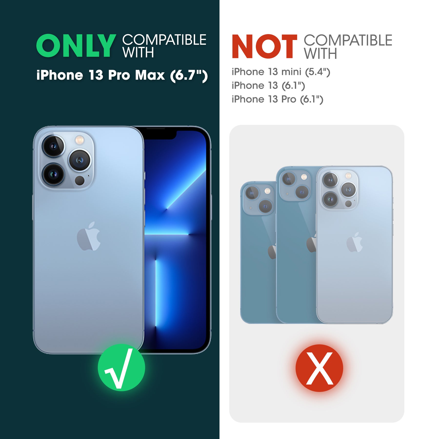 iPhone 13 Pro Max Case 6.7 Inch - Unicorn Beetle MAG Slim Clear Protective Cover with MagSafe Compatible in Blue | Perfect for Everyday Use, Work & Travel Protection