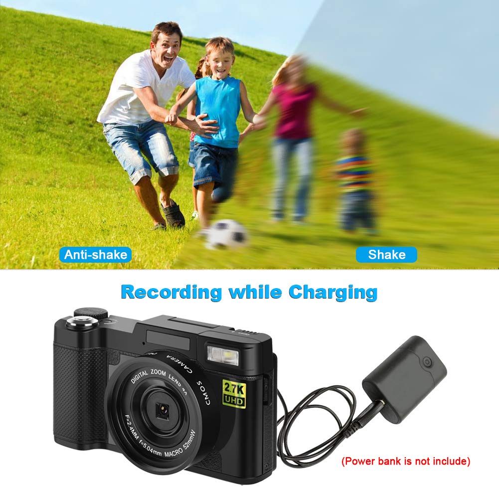 CEDITA Digital Camera 24MP 2.7K Full HD Vlogging Camera with 180° Flip Screen & WiFi for YouTube, Travel, and Live Streaming (Model G1) - Perfect for Vloggers, Travelers, and Content Creators