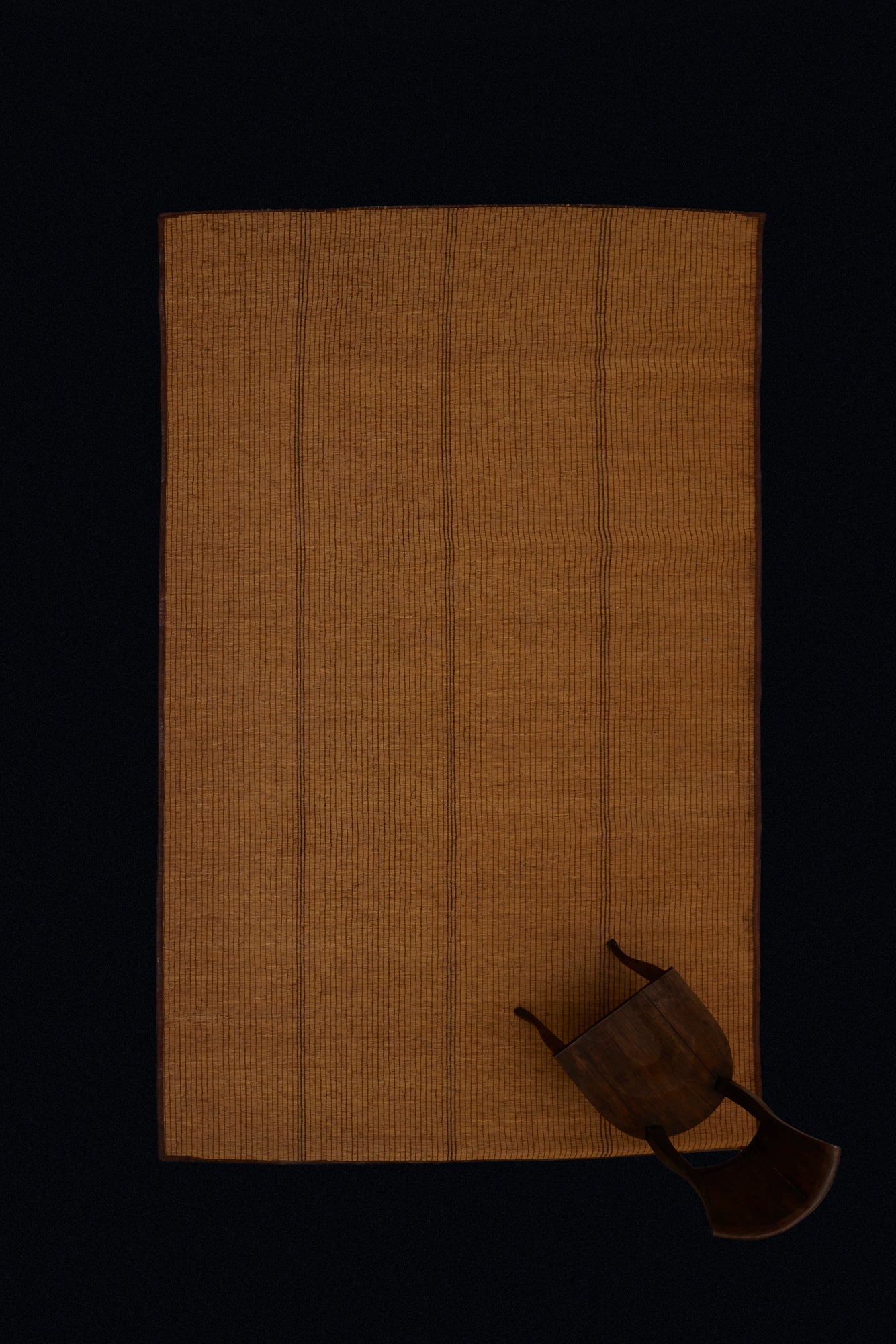 Early Medium Sized Tuareg Rug with Simple 3 Band Pattern - 7'1