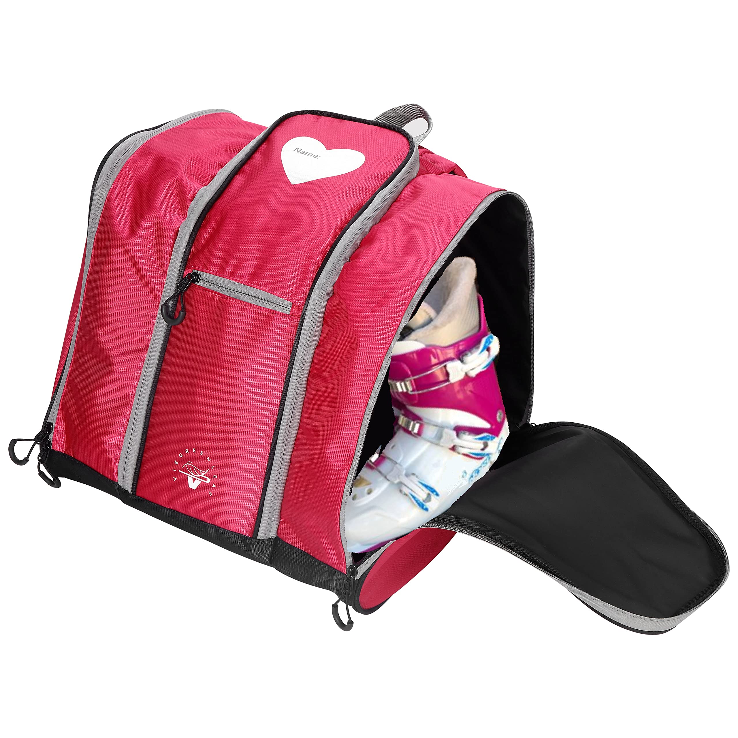 VieGreenleaf Kids Backpack for Rollerblade & Ski Gear - Perfect for Outdoor Travel (Pink Rose)