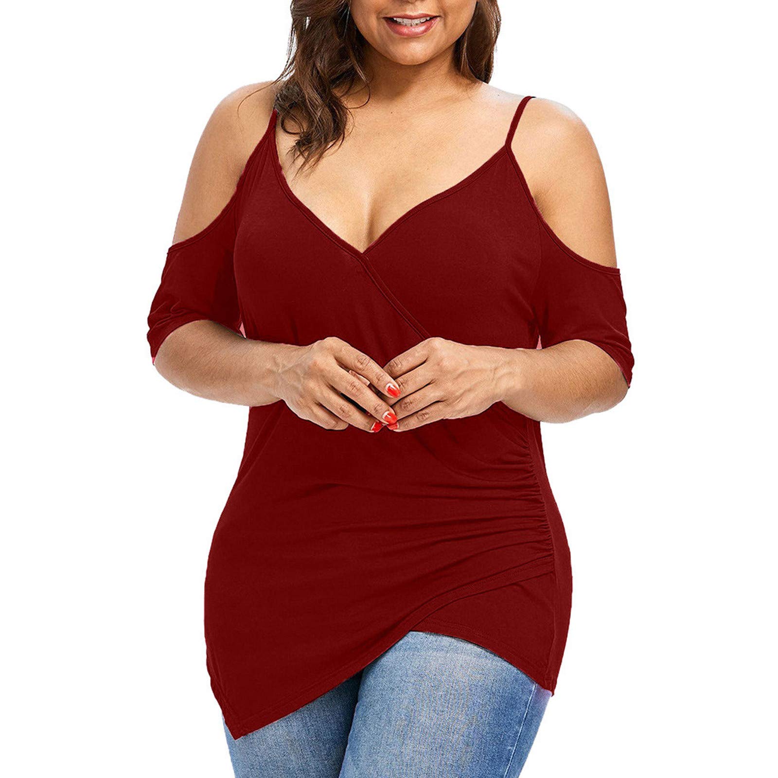 Hesxuno Women's Casual T-Shirt - Soft Comfortable Everyday Basic Tee for Lounge, Workout, and Streetwear Fashion