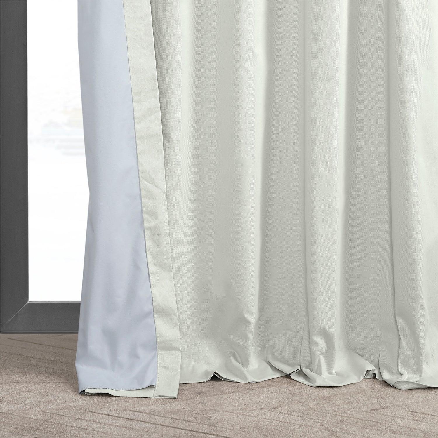 Fresh Popcorn Solid Cotton Blackout Curtains for Bedroom & Living Room - Noise Reducing Thermal Insulated Window Drapes for Hotels, Home Theater and Nursery