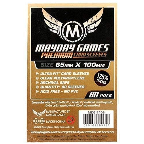 7 Wonders Card Sleeves 65x100mm - 80 Premium for Board Games